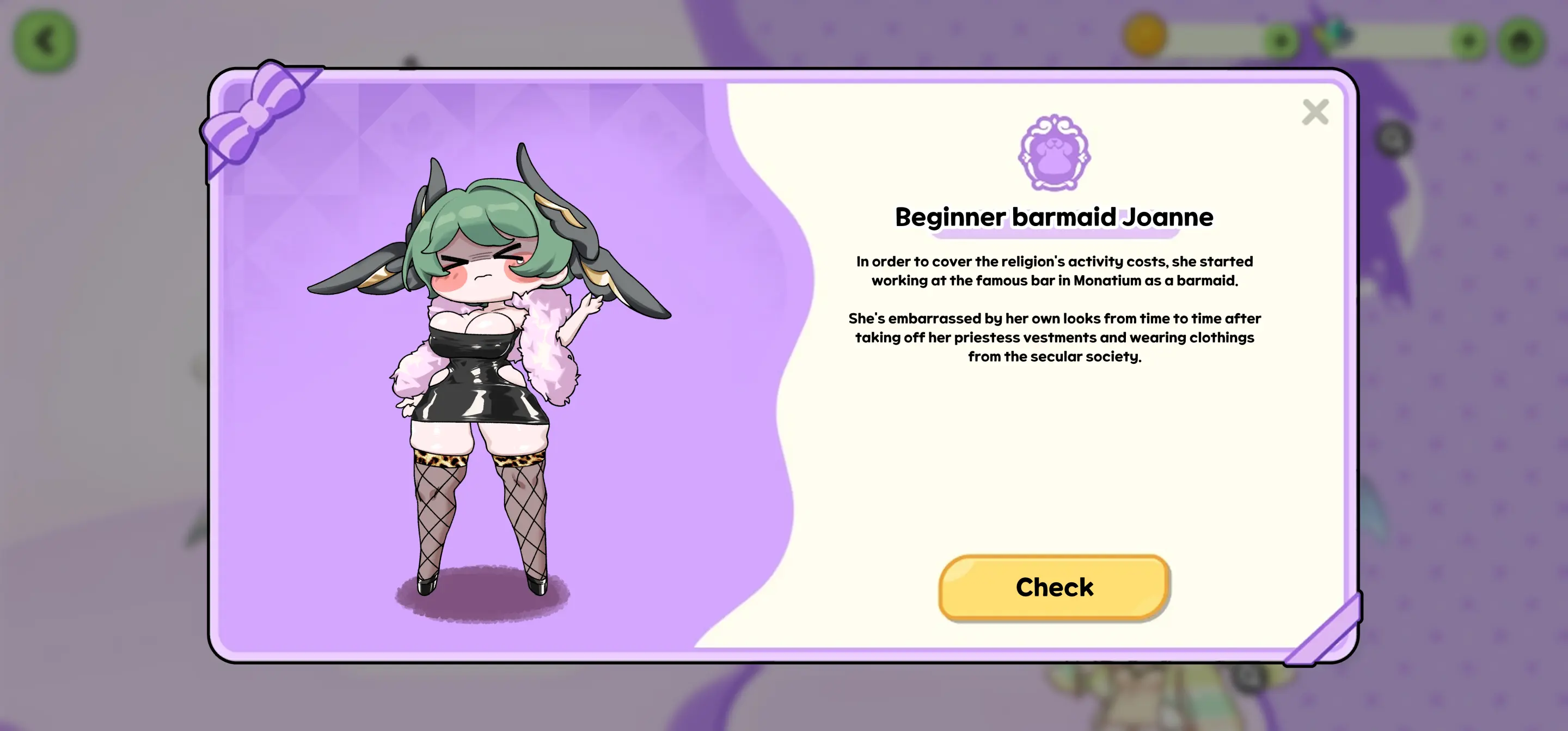 Beginner Barmaid Joanne